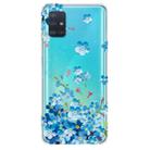 For Galaxy A31 Shockproof Painted Transparent TPU Protective Case(Star Flower) - 1