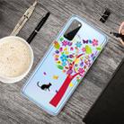 For Galaxy A41 Shockproof Painted Transparent TPU Protective Case(Tree and Cat) - 2