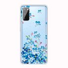 For Galaxy A41 Shockproof Painted Transparent TPU Protective Case(Star Flower) - 1