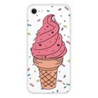 For iPhone SE 2022 / SE 2020 Shockproof Painted Transparent TPU Protective Case(Ice Cream) - 1