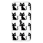 For iPhone SE 2022 / SE 2020 Shockproof Painted Transparent TPU Protective Case(Black Cats) - 1