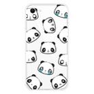 For iPhone SE 2022 / SE 2020 Shockproof Painted Transparent TPU Protective Case(Emoji Bear) - 1
