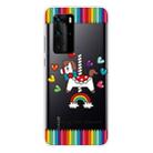 For Huawei P40 Shockproof Painted Transparent TPU Protective Case(Trojan Horse) - 1