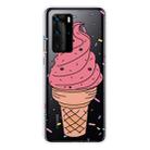 For Huawei P40 Shockproof Painted Transparent TPU Protective Case(Ice Cream) - 1