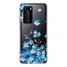 For Huawei P40 Shockproof Painted Transparent TPU Protective Case(Star Flower) - 1