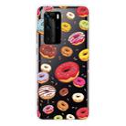 For Huawei P40 Pro Shockproof Painted Transparent TPU Protective Case(Donuts) - 1