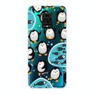 For Xiaomi Redmi Note 9S Shockproof Painted Transparent TPU Protective Case(Penguin) - 1