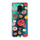 For Xiaomi Redmi Note 9S Shockproof Painted Transparent TPU Protective Case(Donuts) - 1