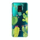 For Xiaomi Redmi Note 9S Shockproof Painted Transparent TPU Protective Case(Cactus) - 1