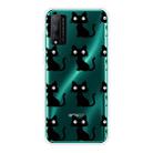 For Huawei Honor Play 4T Pro Shockproof Painted Transparent TPU Protective Case(Black Cats) - 1