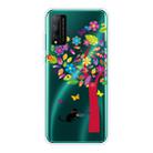 For Huawei Honor Play 4T Pro Shockproof Painted Transparent TPU Protective Case(Tree and Cat) - 1