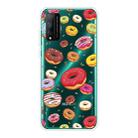 For Huawei Honor Play 4T Pro Shockproof Painted Transparent TPU Protective Case(Donuts) - 1