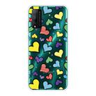 For Huawei Honor Play 4T Pro Shockproof Painted Transparent TPU Protective Case(Hearts) - 1