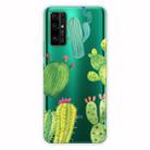 For Huawei Honor 30 Shockproof Painted Transparent TPU Protective Case(Cactus) - 1