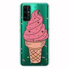 For Huawei Honor 30 Pro Shockproof Painted Transparent TPU Protective Case(Ice Cream) - 1