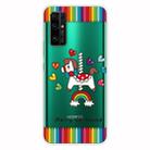 For Huawei Honor 30S Shockproof Painted Transparent TPU Protective Case(Trojan Horse) - 1