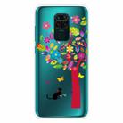 For Xiaomi Redmi Note 9 Shockproof Painted Transparent TPU Protective Case(Tree and Cat) - 1