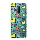 For OnePlus 8 Shockproof Painted Transparent TPU Protective Case(Hearts) - 1