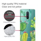 For OnePlus 8 Shockproof Painted Transparent TPU Protective Case(Cactus) - 3