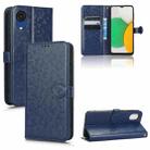 For Samsung Galaxy A03 Core Honeycomb Dot Texture Leather Phone Case(Blue) - 1