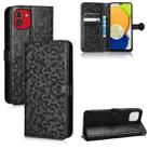 For Samsung Galaxy A03 Global 164.27mm Honeycomb Dot Texture Leather Phone Case(Black) - 1