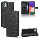 For Samsung Galaxy A22 5G Honeycomb Dot Texture Leather Phone Case(Black) - 1