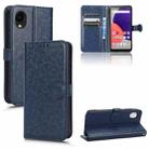 For Samsung Galaxy A22 5G JP SC-56B Honeycomb Dot Texture Leather Phone Case(Blue) - 1