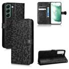 For Samsung Galaxy S21 5G Honeycomb Dot Texture Leather Phone Case(Black) - 1