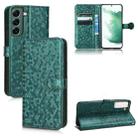 For Samsung Galaxy S21 5G Honeycomb Dot Texture Leather Phone Case(Green) - 1