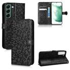 For Samsung Galaxy S22 5G Honeycomb Dot Texture Leather Phone Case(Black) - 1
