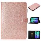 For iPad 10th Gen 10.9 2022 Glossy Glitter Powder Horizontal Flip Leather Tablet Case(Rose Gold) - 1