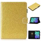 For iPad 10th Gen 10.9 2022 Glossy Glitter Powder Horizontal Flip Leather Tablet Case(Gold) - 1