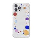 For iPhone 12 Pro Color Painted Mirror Phone Case(Colorful Starry Sky) - 1