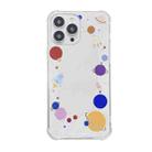 For iPhone 12 Pro Max Color Painted Mirror Phone Case(Colorful Starry Sky) - 1