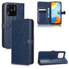 For Xiaomi Redmi 10C Honeycomb Dot Texture Leather Phone Case(Blue) - 1