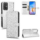 For Xiaomi Redmi 11 Prime 4G Honeycomb Dot Texture Leather Phone Case(Silver) - 1