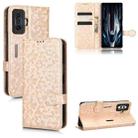 For Xiaomi Redmi K50 Gaming / Poco F4 GT 5G Honeycomb Dot Texture Leather Phone Case(Gold) - 1