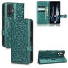 For Xiaomi Redmi K50 Gaming / Poco F4 GT 5G Honeycomb Dot Texture Leather Phone Case(Green) - 1