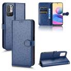 For Xiaomi Redmi Note 10 5G Honeycomb Dot Texture Leather Phone Case(Blue) - 1