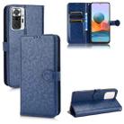 For Xiaomi Redmi Note 10 Pro 4G Honeycomb Dot Texture Leather Phone Case(Blue) - 1