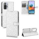 For Xiaomi Redmi Note 10 Pro 4G Honeycomb Dot Texture Leather Phone Case(Silver) - 1