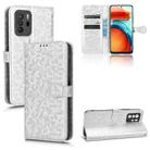 For Xiaomi Redmi Note 10 Pro 5G Honeycomb Dot Texture Leather Phone Case(Silver) - 1