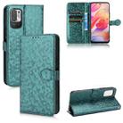 For Xiaomi Redmi Note 10 JE Honeycomb Dot Texture Leather Phone Case(Green) - 1