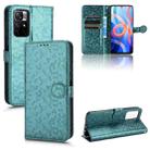 For Xiaomi Redmi Note 11 5G Honeycomb Dot Texture Leather Phone Case(Green) - 1