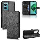 For Xiaomi Redmi Note 11E Honeycomb Dot Texture Leather Phone Case(Black) - 1