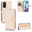 For Xiaomi Redmi Note 11 4G Global / 11S Honeycomb Dot Texture Leather Phone Case(Gold) - 1