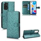 For Xiaomi Redmi Note 11 4G Global / 11S Honeycomb Dot Texture Leather Phone Case(Green) - 1