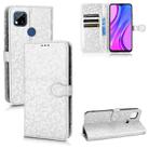 For Xiaomi Redmi 10A / 9C Honeycomb Dot Texture Leather Phone Case(Silver) - 1