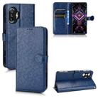 For Xiaomi Redmi K40 Gaming / Poco F3 GT Honeycomb Dot Texture Leather Phone Case(Blue) - 1