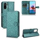 For Xiaomi Redmi Note 10 4G / 10S Honeycomb Dot Texture Leather Phone Case(Green) - 1